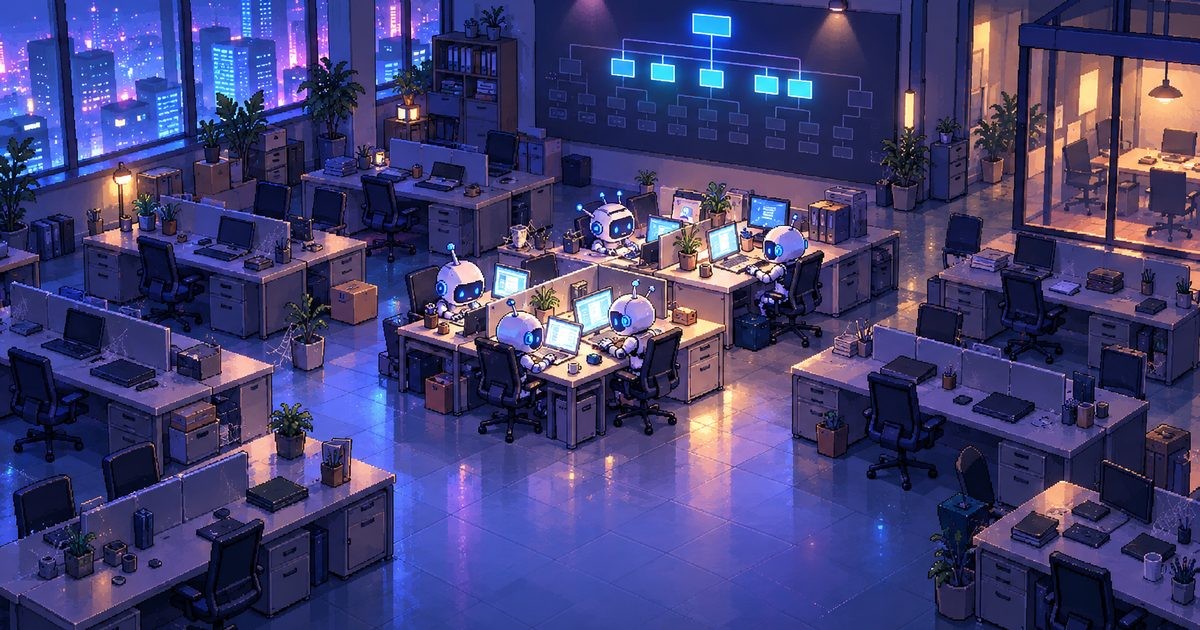 Claude Code で「AI社員の会社」を3か月運営したら、31人が7人になった：一番の問題は「コンテキストの境界線」でした