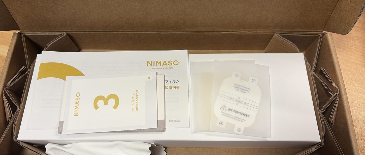NIMASO 保護フィルムのパッケージ